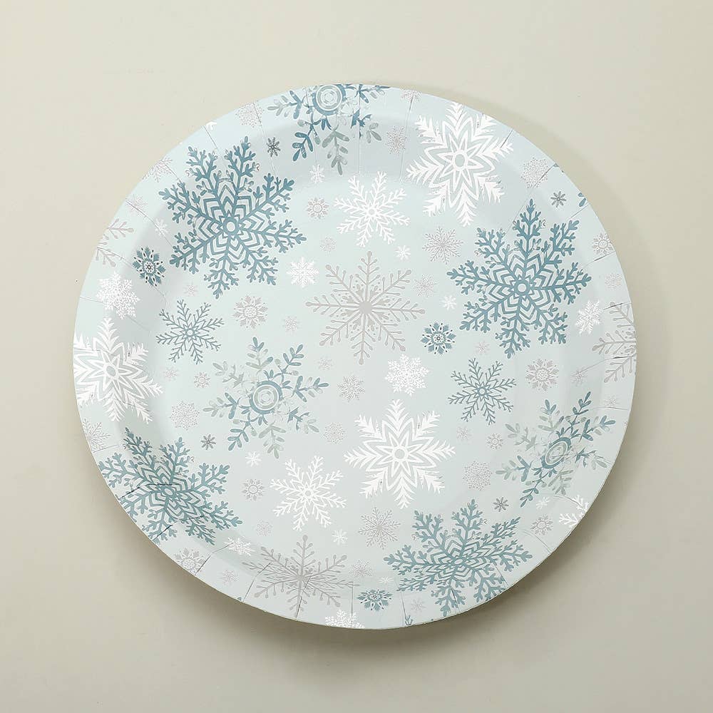Sensibling Corp. - Wholesale Disposable Plate - 10PCS - Holiday Snowflake Pattern Paper Plates2