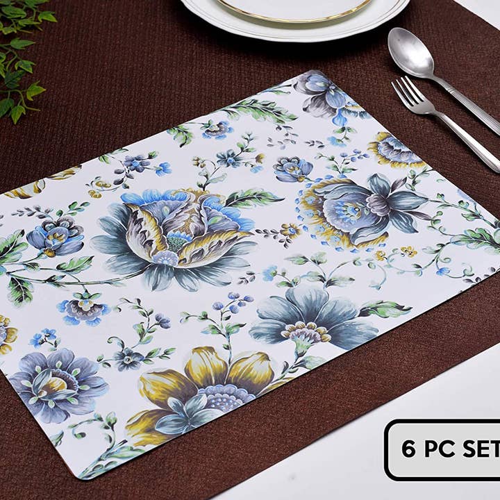 Set of 6 Cork Back Placemats, 12"X17" for wholesale by Decozen