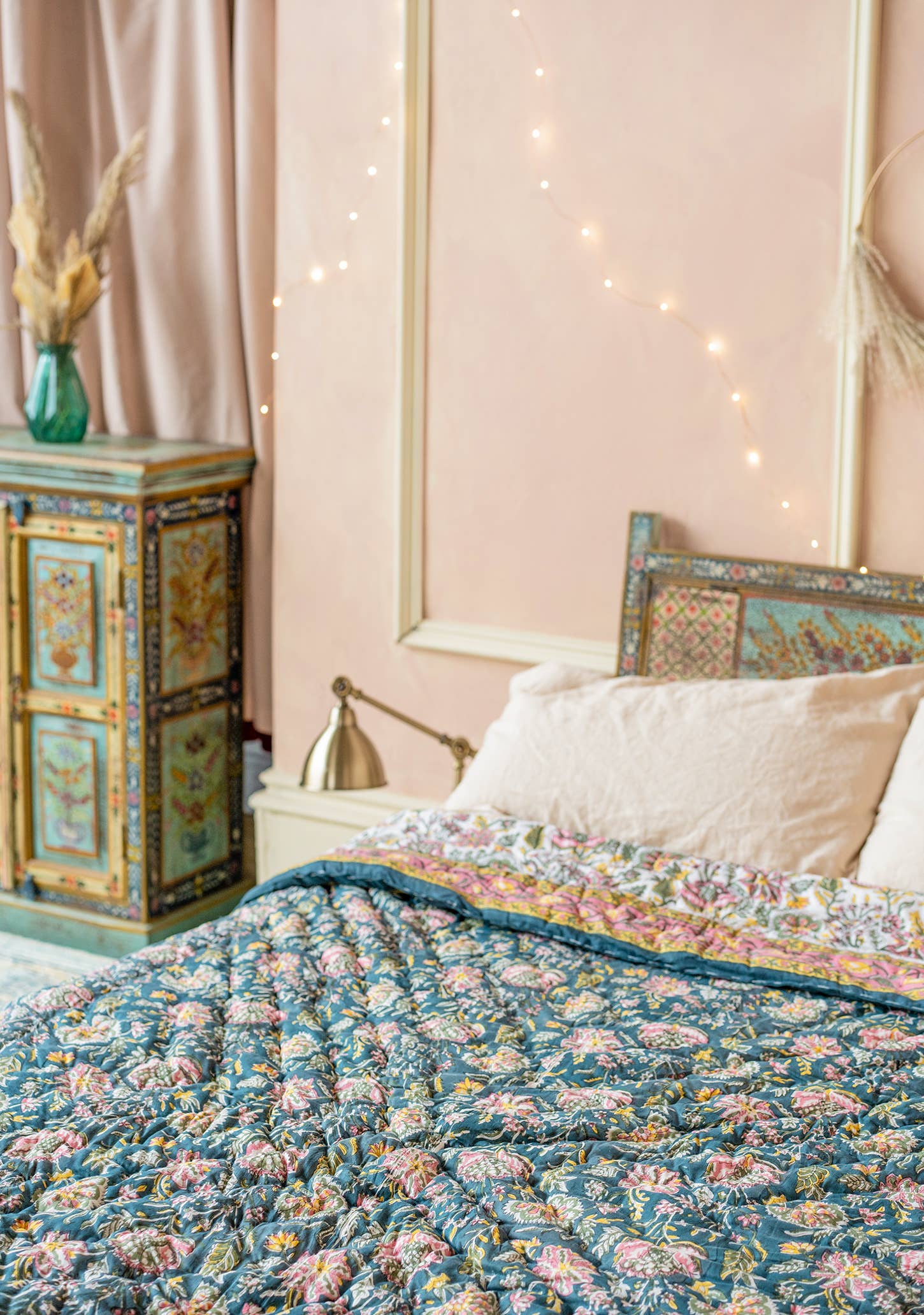 Namaste - Vente Courtepointe - Couette réversible Malli Blockprint2