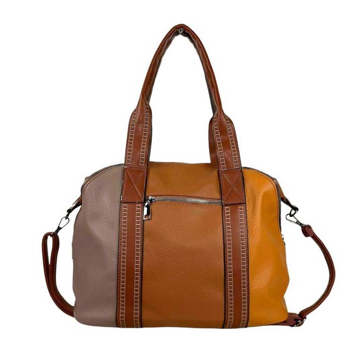 Chenson & Gorett – wholesale Top handle bag – women's – Multicolor Synthetic Bag with Outer Pockets. Rebates