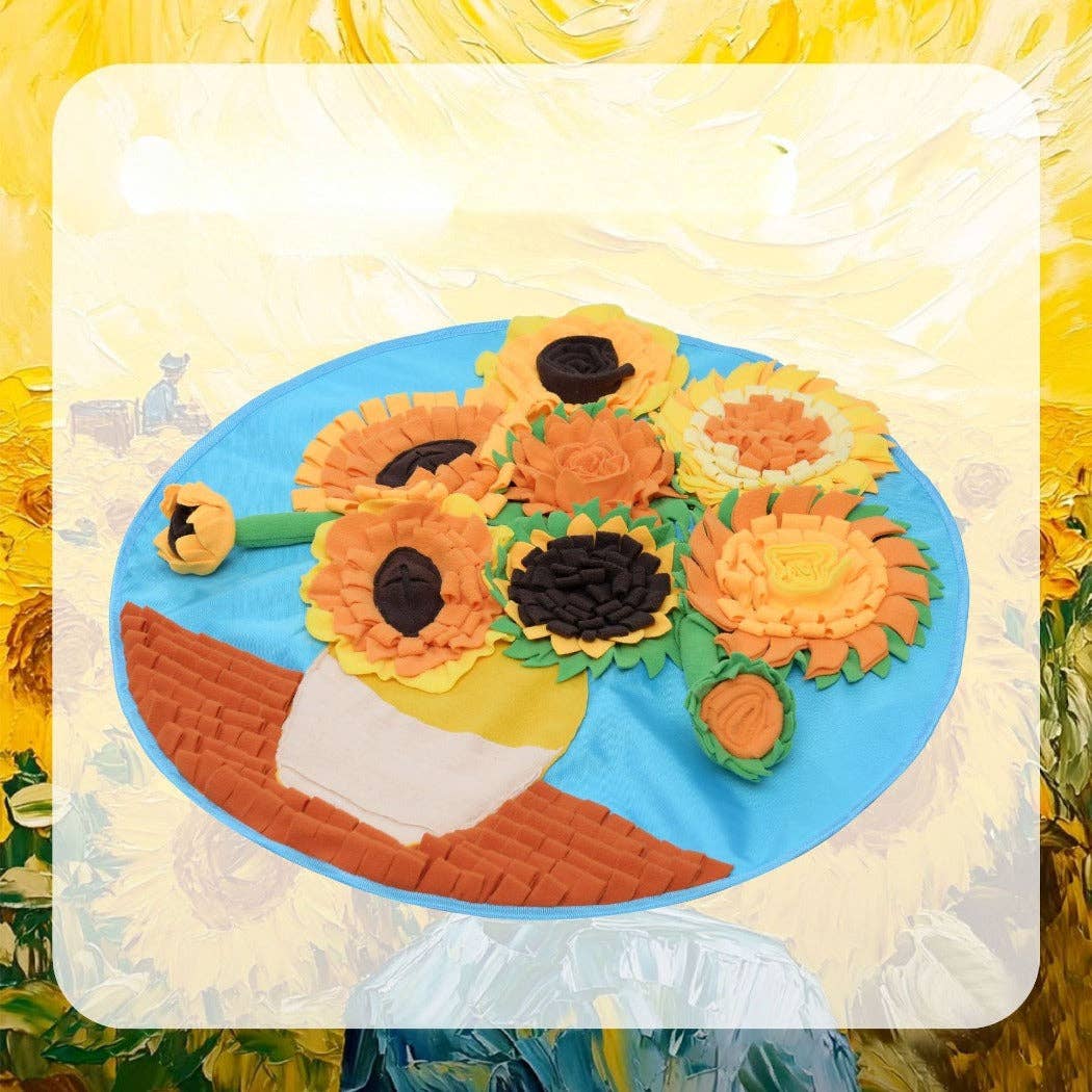 Cheerhunting - Wholesale Pet Food Mat - Dog - Snuffy – Van Gogh Sunflowers Snuffle Mat1