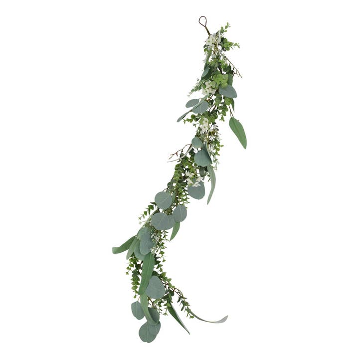 Guirnalda de eucalipto de 48" con bayas y flores silvestres para venta al por mayor de Tremont Floral Supplies