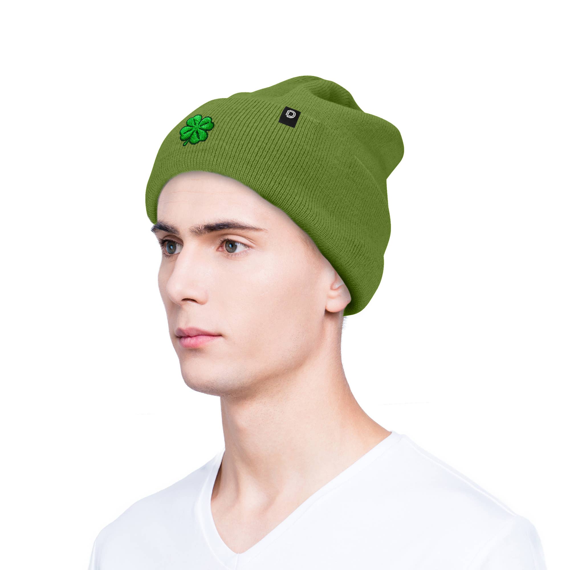 Dalix - Wholesale Beanie - Women's - Dalix Embroidered Clover Beanie Cap Cuffed Knit Hat Women57