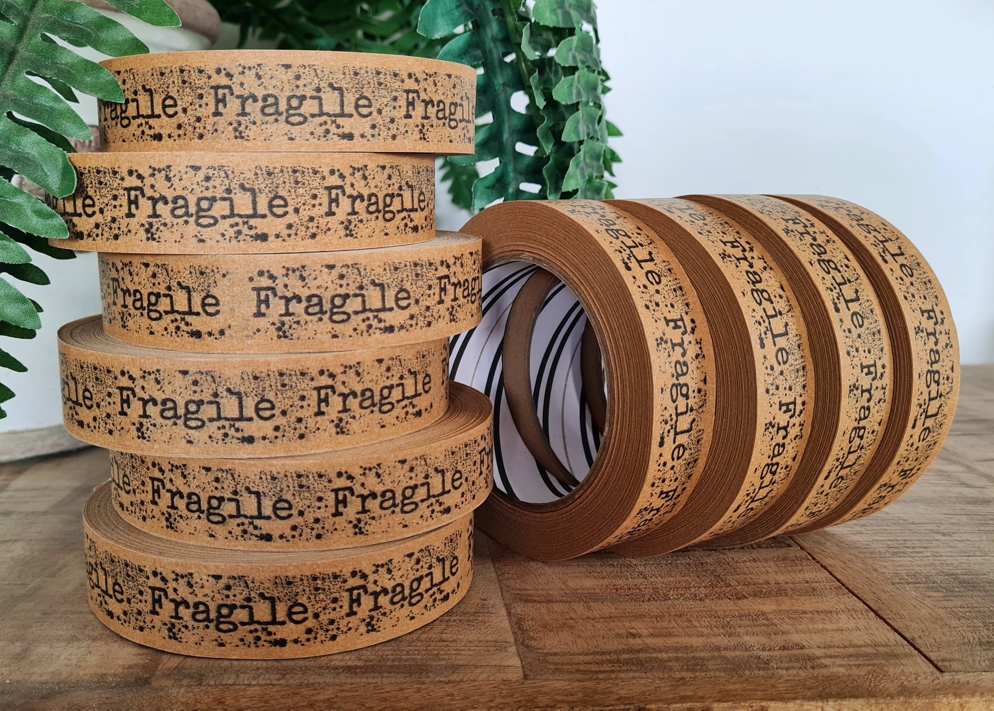 Dolly & Doug – wholesale Tape – Fragile Eco-Friendly Kraft Packaging Tape 24mm x 50m3