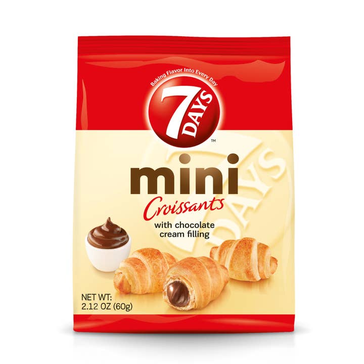 Mini Pochettes Croissants, Garniture au Chocolat (Paquet de 30) pour la vente par 7days Snacks