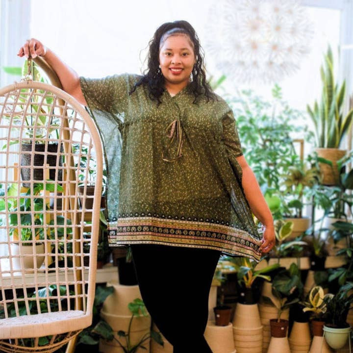 Darn Good Yarn - Wholesale Kaftan - Women's - Aanya Adjustable Short Kaftan4