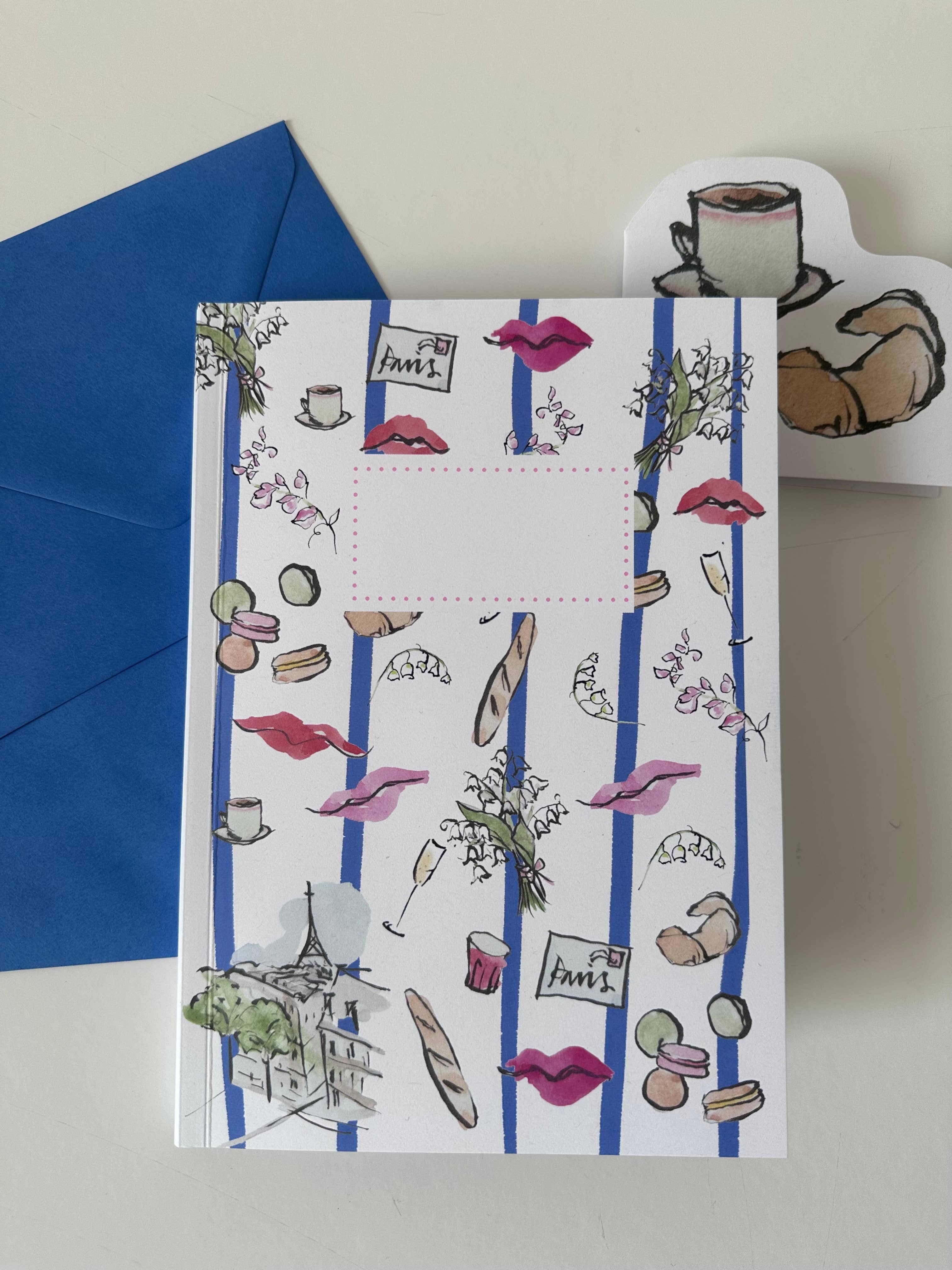 Edinburgh Letters – wholesale Notebook – 'Paris Kisses' A5 Notebook