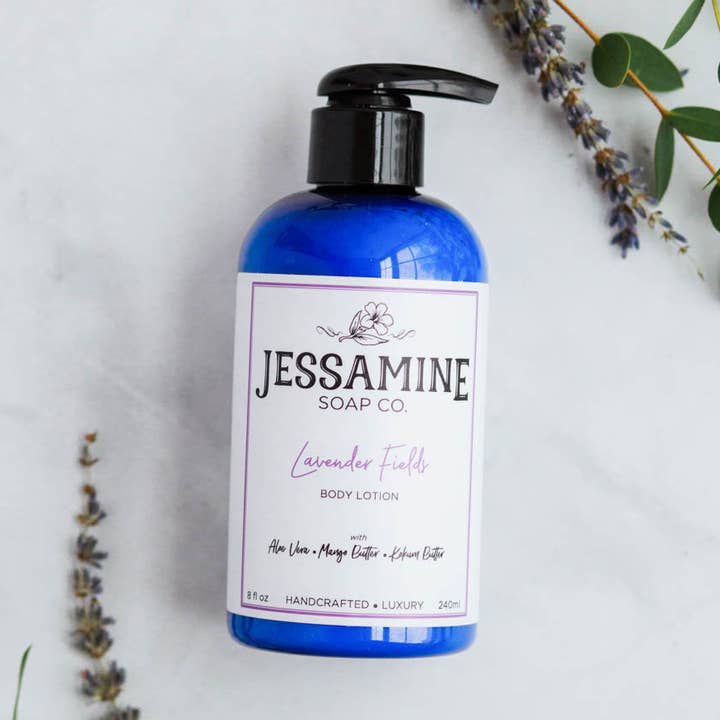 Lavender Fields Body Lotion for wholesale by Jessamine Soap Co