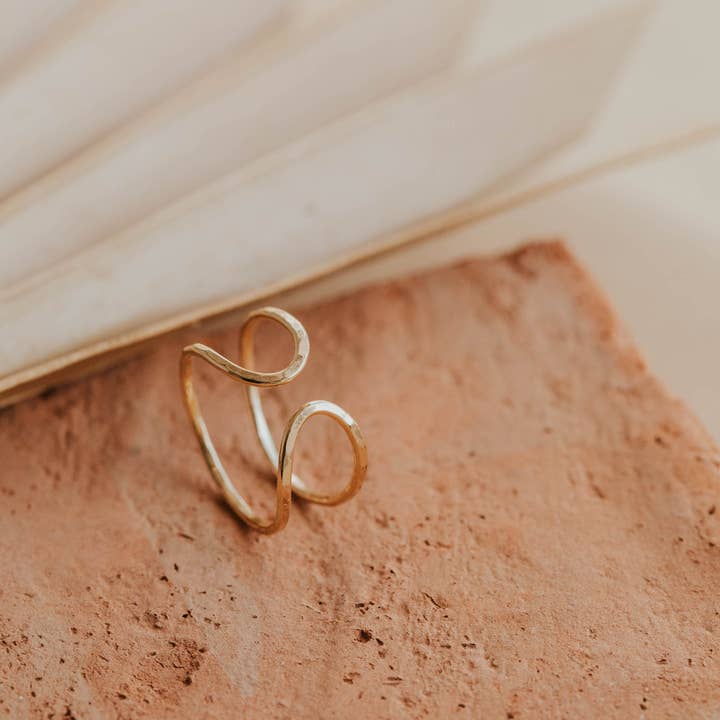 Hello Adorn – Großhandel Band/Stapelring – Drehring | 14-karätige Goldfüllung+Sterlingsilber6