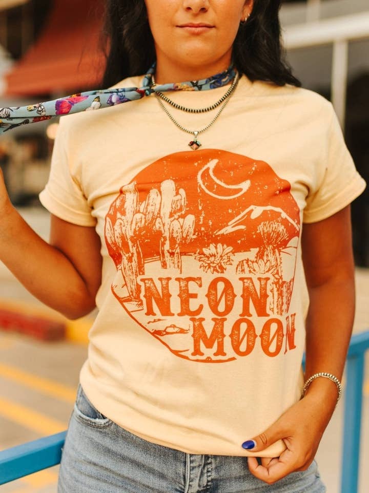 Neon Moon Western Graphic Tee for wholesale by Wild Junkie