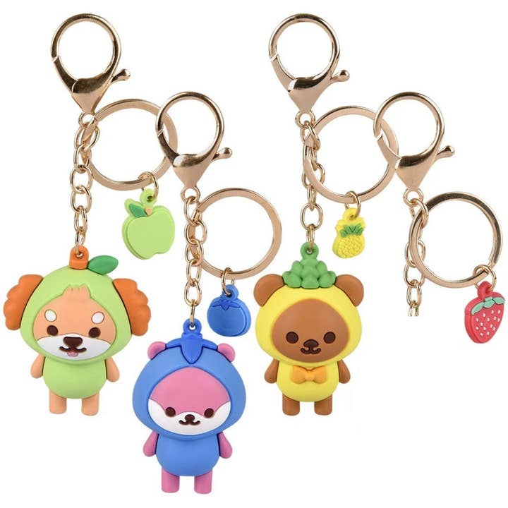 Buddha Yoga - Wholesale Keychain - Kids - Kawaii Fruit Animal Clip On Keychain For Kids - Assorted