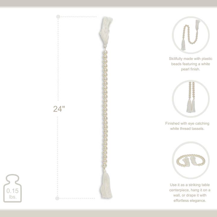 Cheungs Home Decor - Wholesale Tafelbladdecoratie - Solva Parelthema Decoratieve Kralenslinger1