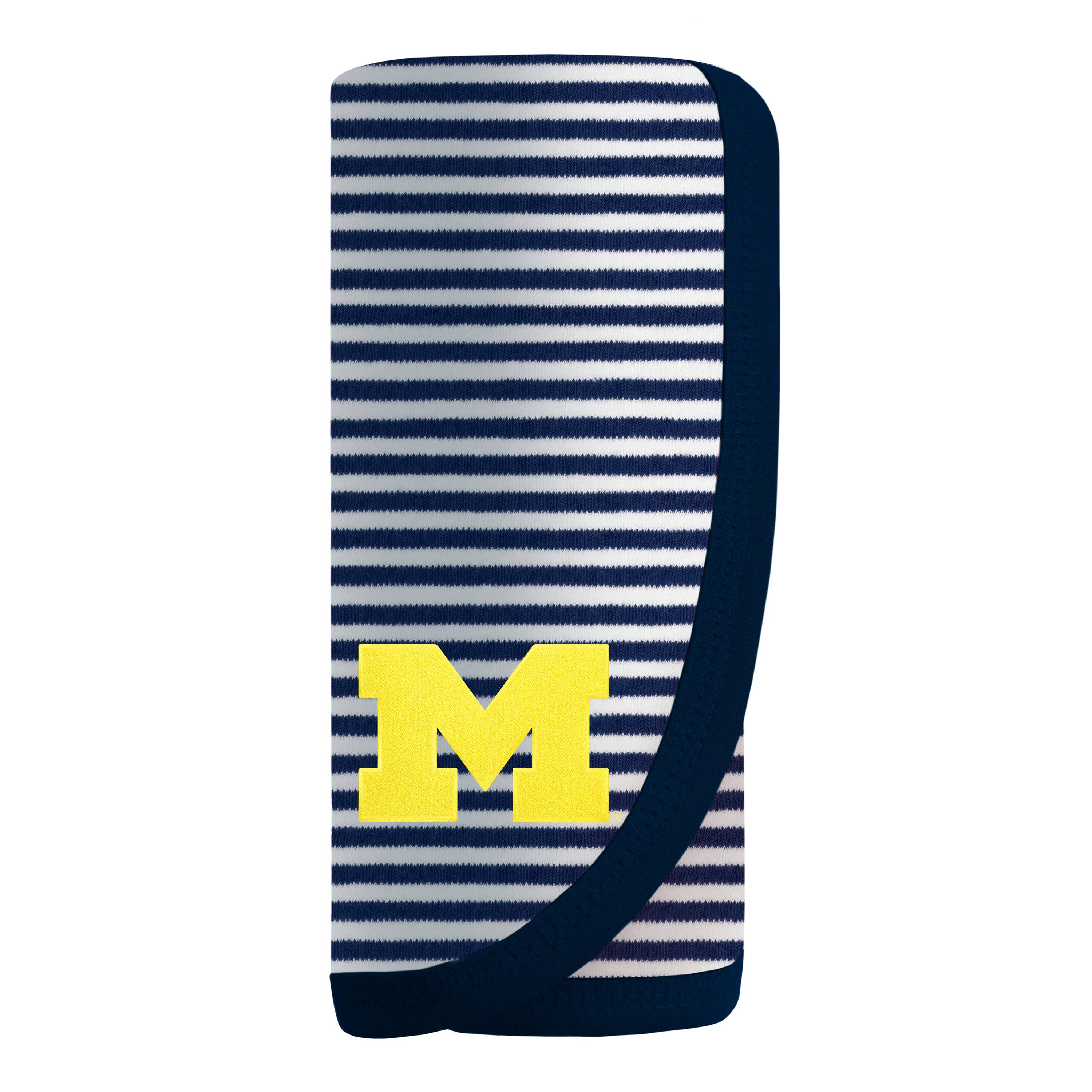Creative Knitwear - Wholesale Bedding Blanket - Kids & Baby - Michigan Wolverines Striped Infant and Toddler Blanket0