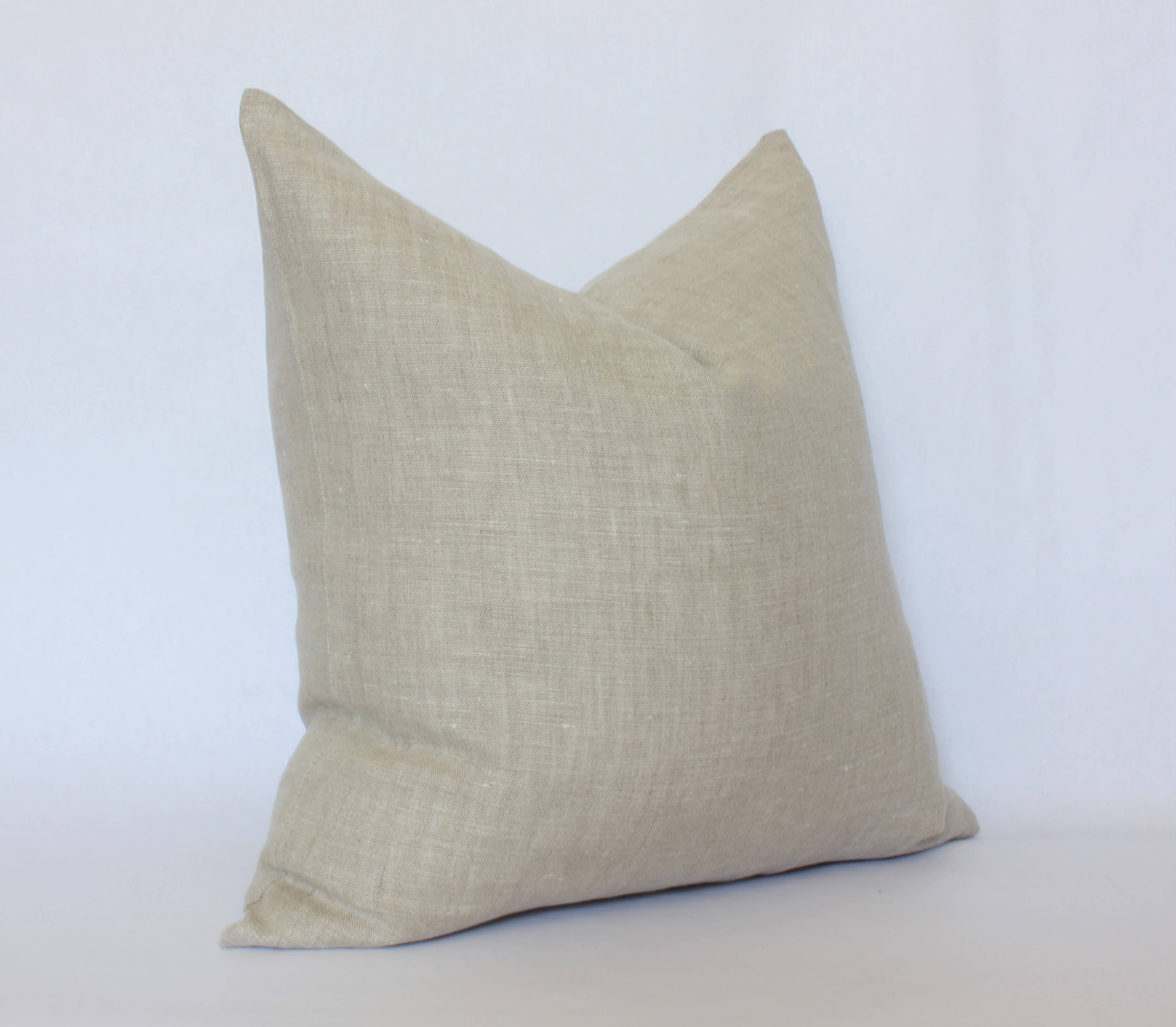 Textileish - Wholesale Throw Pillow Cover - Beige Linen Pillow Cover, Designer Throw Pillow 
| Oatmeal5
