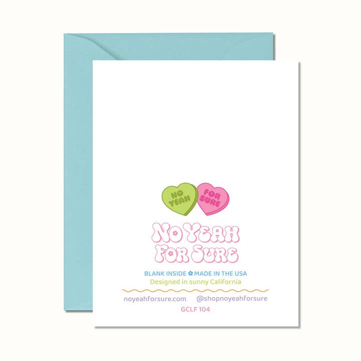 No Yeah For Sure - Vendita all'ingrosso Biglietti per San Valentino - Divertente Biglietto Conversazioni Cuori | Divertente San Valentino1