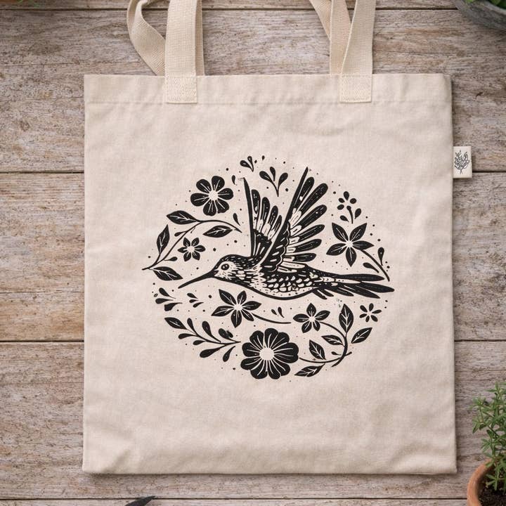 Bolso Simple/Colibrí Floral/Bolsa de Compras para venta al por mayor de Your Green Kitchen