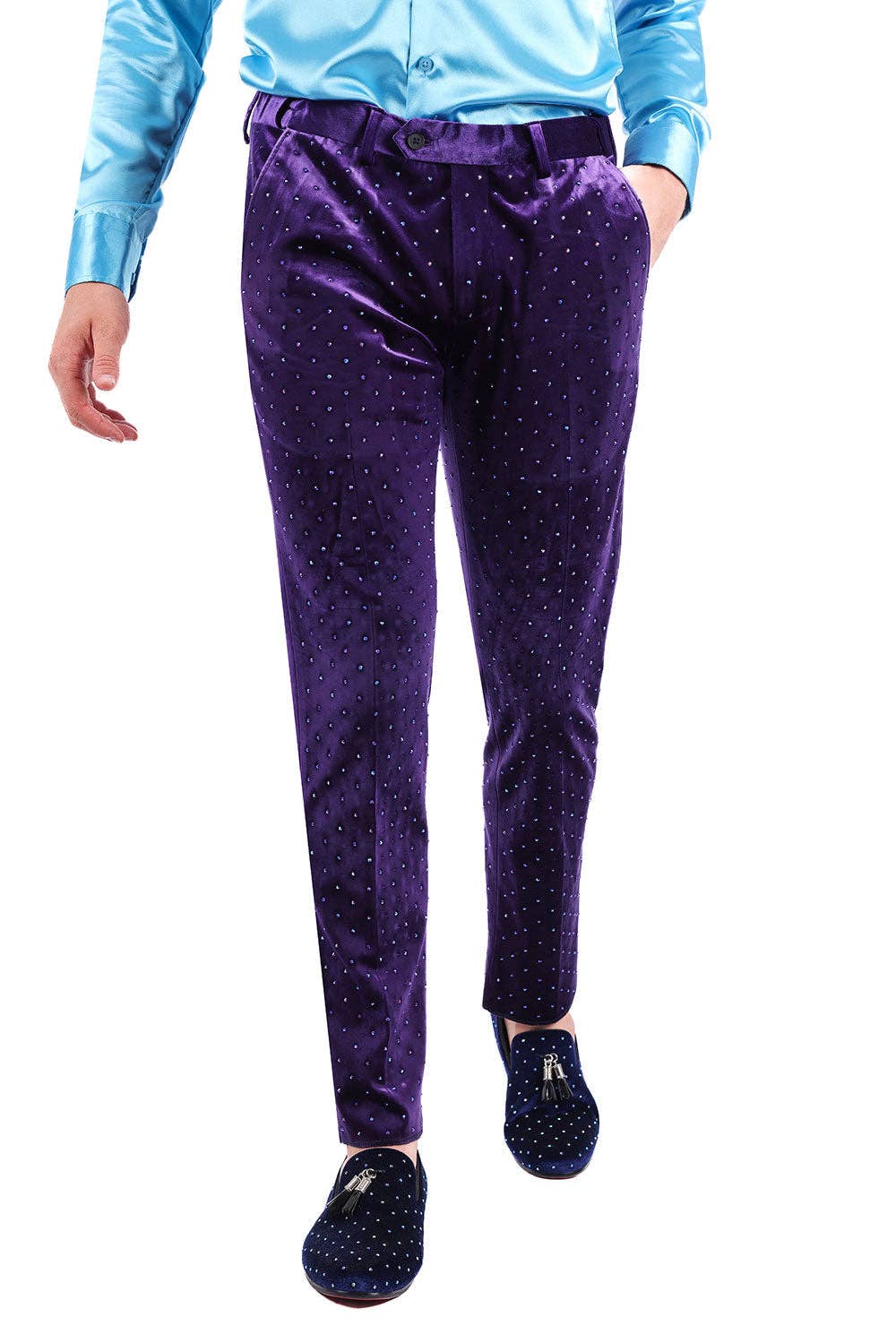 BARABAS - Vente Pantalon de costume – homme - Pantalon chino cintré en velours à strass pour hommes 2CP302010