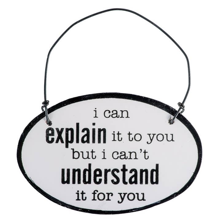 Abbey + CA Gift - Wholesale Sign - Say It with Sass Mini Oval Wall Hangings6