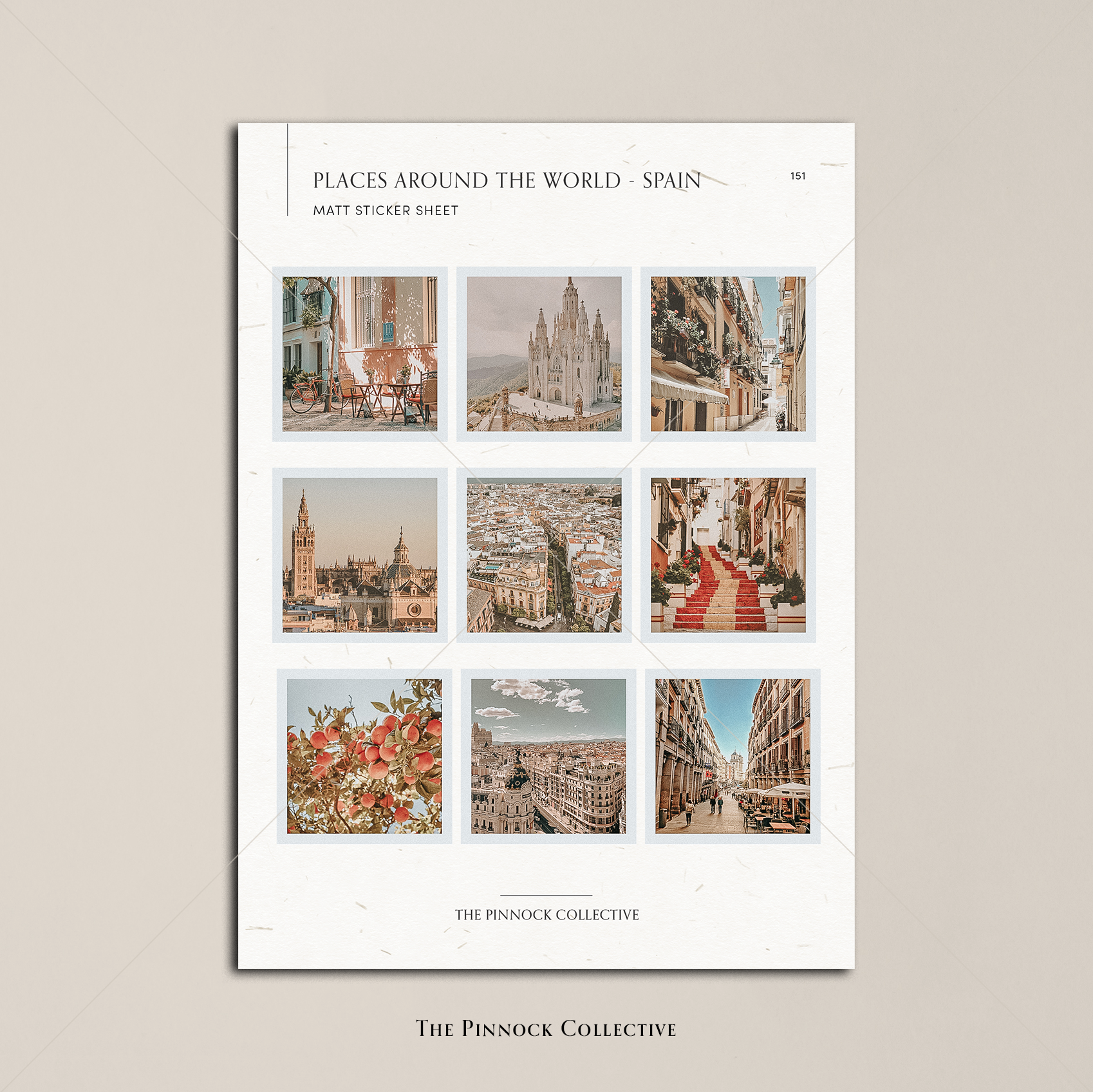 The Pinnock Collective (Duty Paid) – wholesale Sticker – Spain-themed Sticker Sheet2