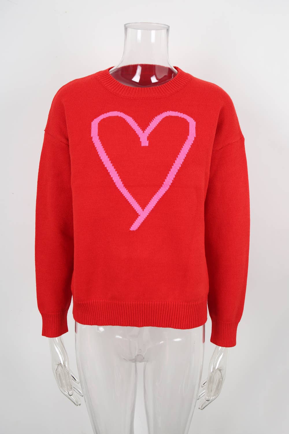 Hope & Sunshine - Wholesale Knit Sweater - Women's - Valentine's Heart Pullover Sweater37