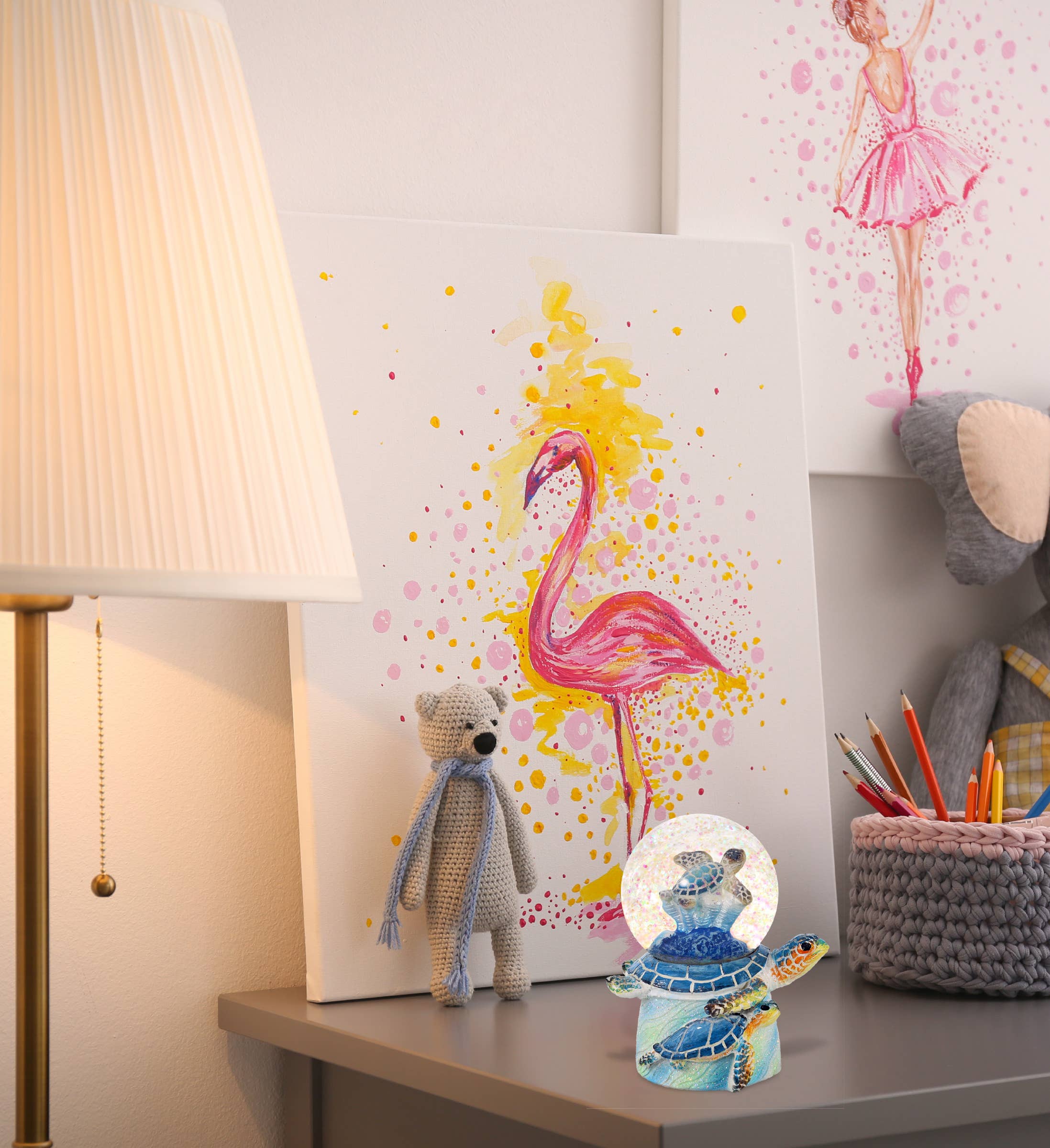 Cota Global - Wholesale Snow Globe - Snowglobe - Blue Sea Turtle Stack 45Mm5