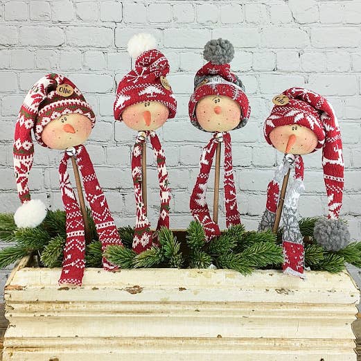 Snowman Wand with Knitted Hat Set (4A) for wholesale by Honey and Me