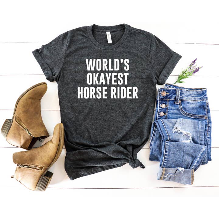 World's Okayest Horse Rider T-shirt for wholesale by VibeClothing