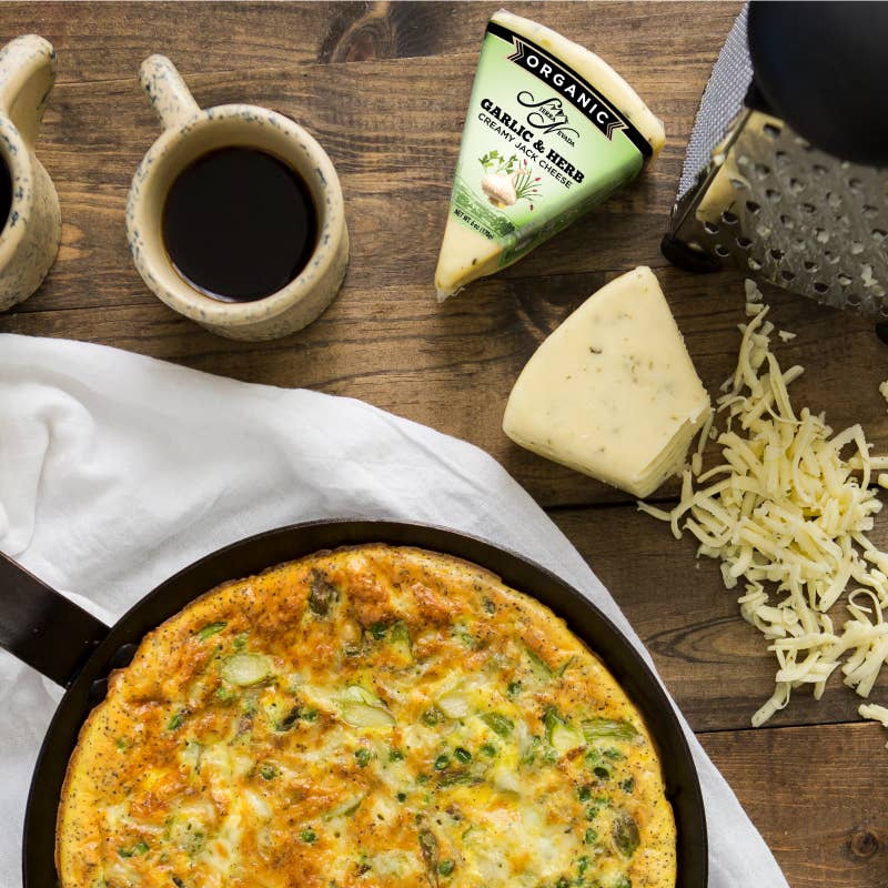 Sierra Nevada Cheese Company - Wholesale Cheese - Organic Jack, Garlic & Herb Wedges 8/ 6 Oz3