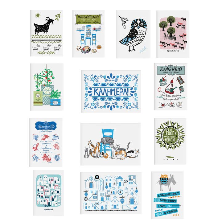 A4 Art Print for wholesale by So Blue Greek Ceramics and Gifts