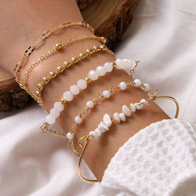 Sinfu Men Women 3-Piece/Set Woven Beads Elastic Rope Bracelets Vintage Hand-Woven Multi-Layer Leather Bracelet Gift Constellation Jewelry