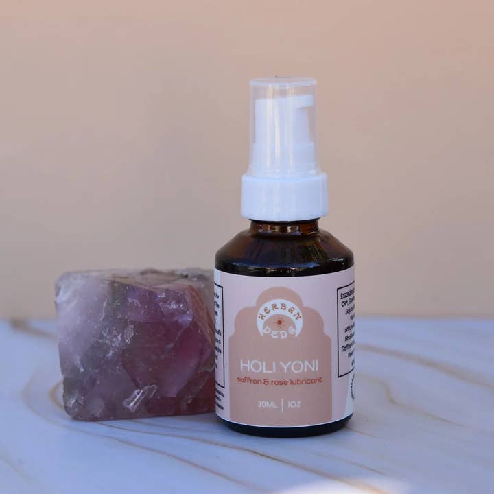 Lubrificante Holi Yoni Saffron e Rosa por atacado de Herban Veda