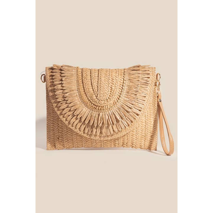 Anarchy Street – wholesale Clutch bag – women's – Intricate Paper Weave Envelope Clutch Bag