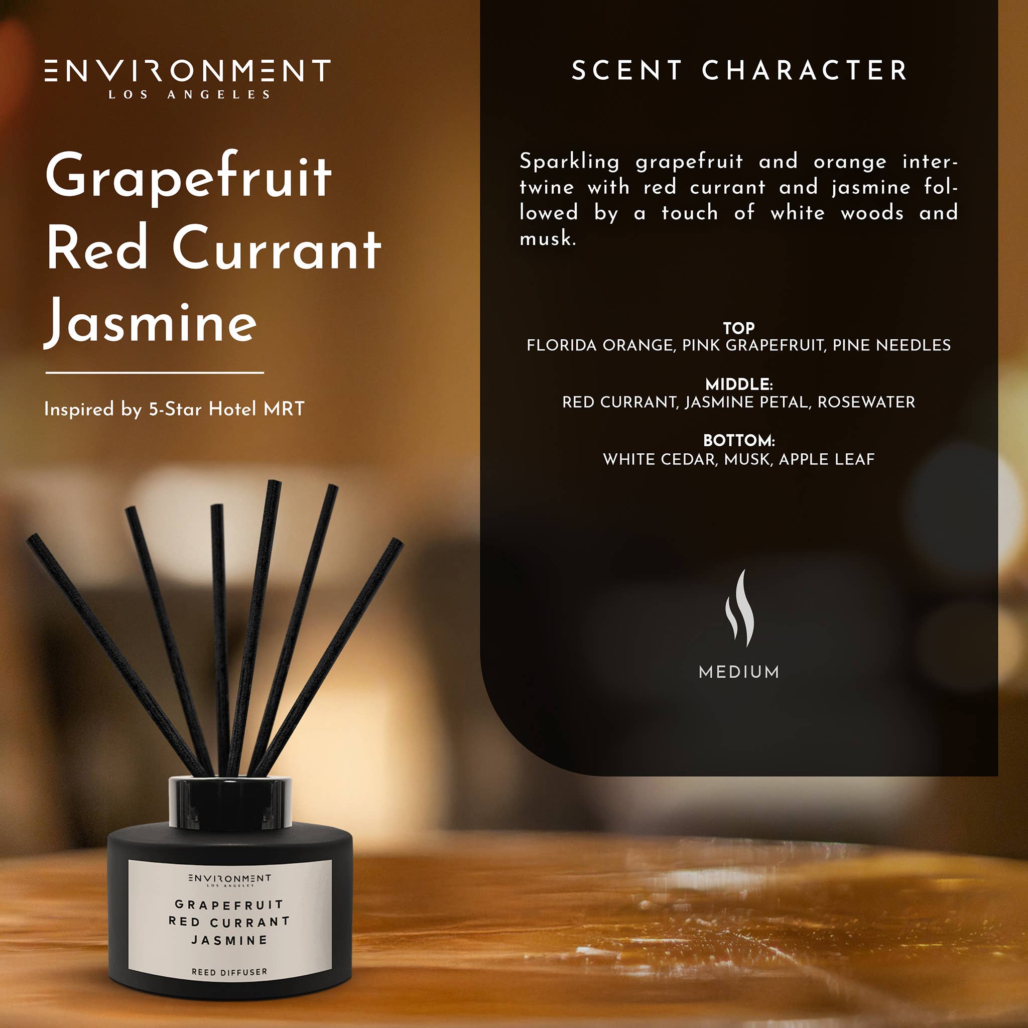 ENVIRONMENT - Wholesale Reed Diffuser - Inspired by Marriott Hotel® Diffuser Grapefruit | Red Curran4