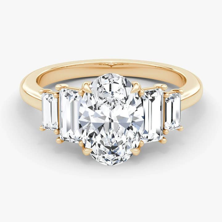 The Five Stone Heirloom Oval Engagement Ring for wholesale by Caratina