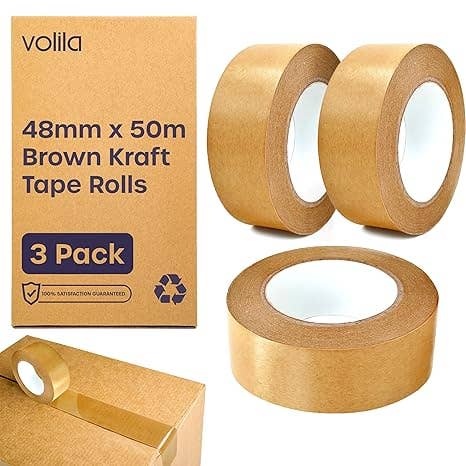 Jara Trading – wholesale Tape – Paper Tape Brown Kraft Tape Rolls4