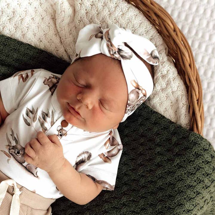 Koala Organic Topknot for wholesale by Snuggle Hunny
