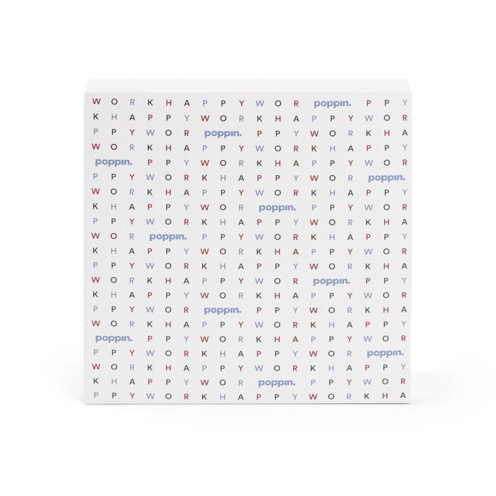 Poppin - Wholesale Notepad - White Work Happy Writing Pad