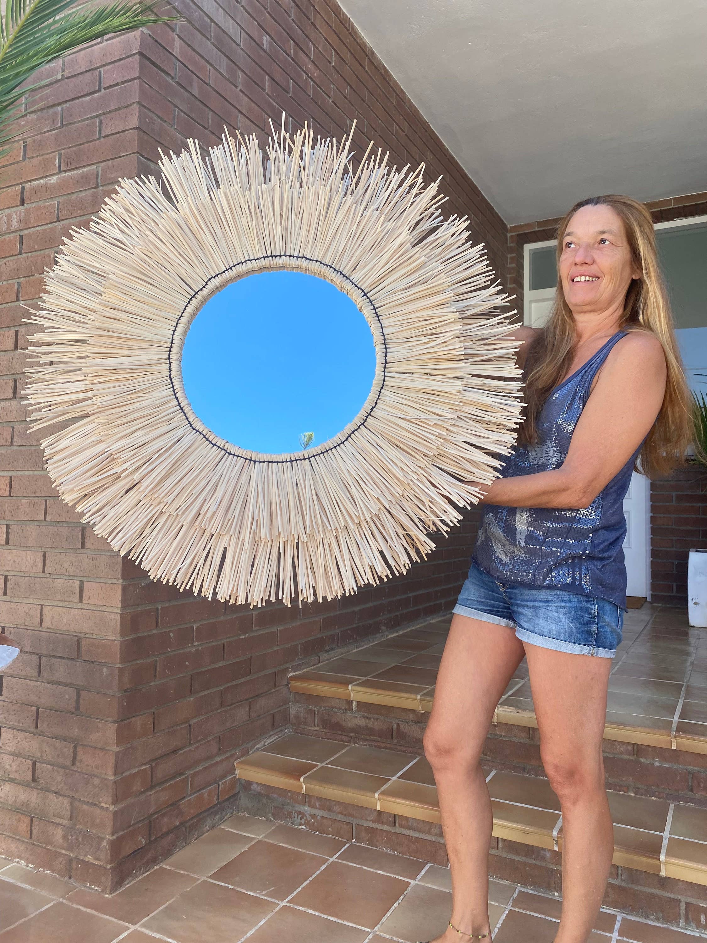 Geometrik Design - Wholesale Muurdecoratie met steen - Boho-stijl wanddecoratie van natuurlijke vezels4