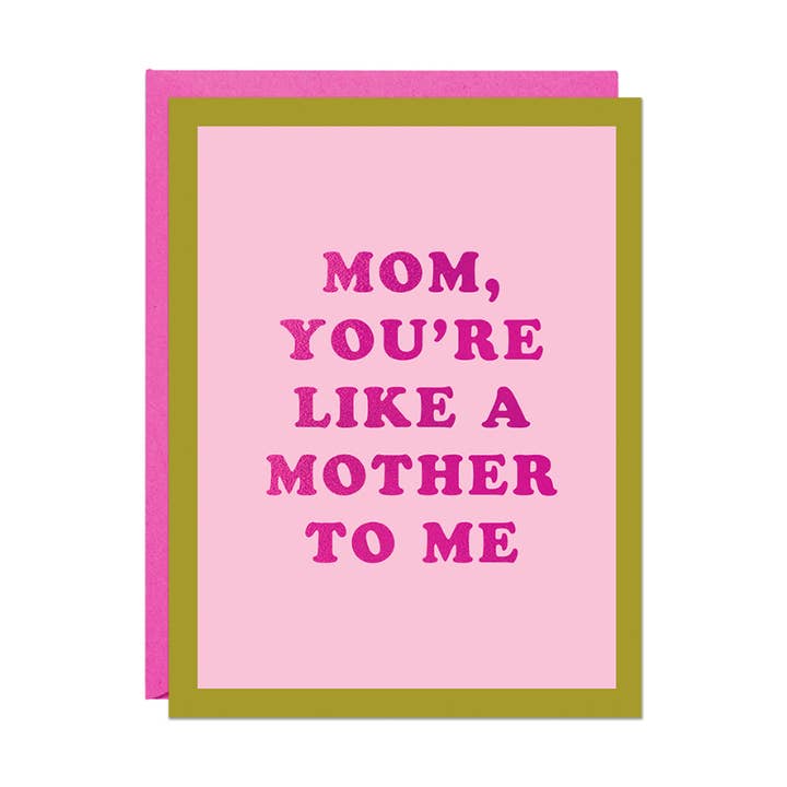 Party Mountain Paper co. - Wholesale Moederdagkaartje - Als een Moeder voor Mij Foliekaart | Moederdagkaart0