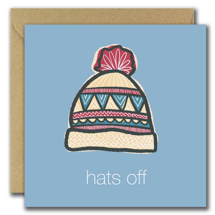 Cartão de saudação do dia a dia da Hats Off, Cartão FSC por atacado de She Designs He Prints