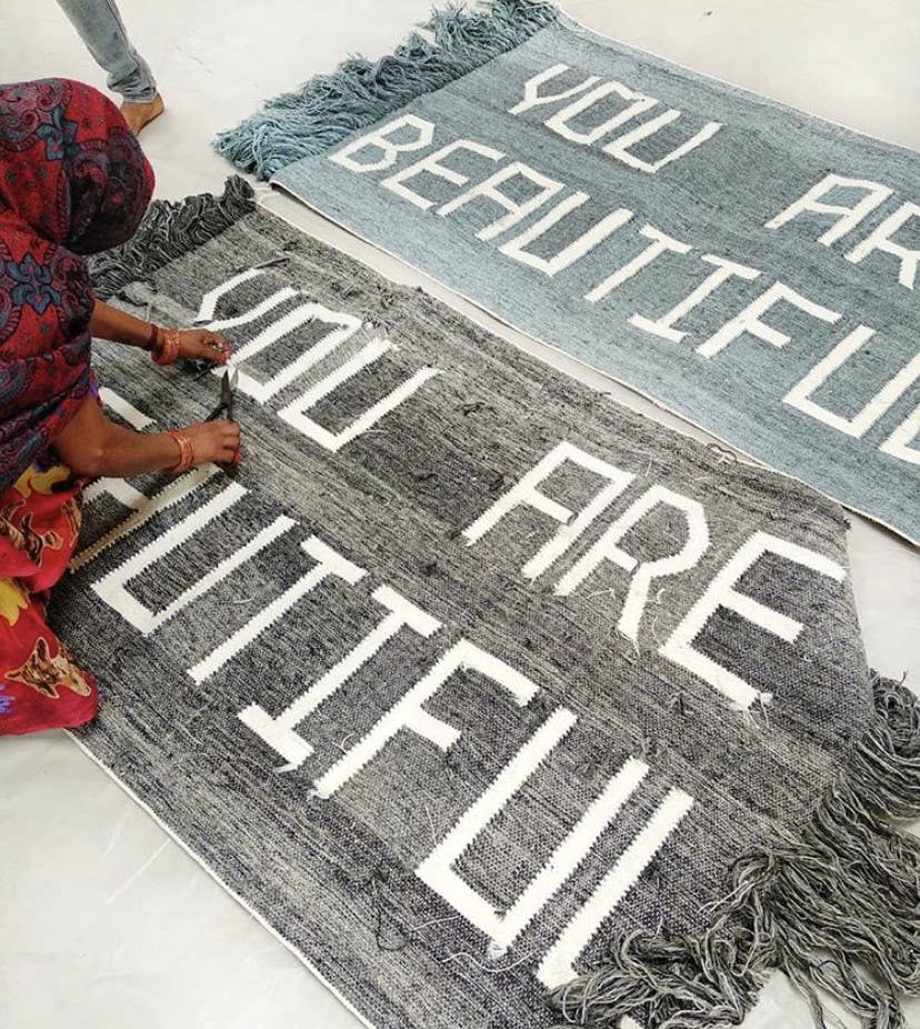 Rich Class Decor - Wholesale Area Rug - YOU ARE BEAUTIFUL hand woven pure wool area rug10