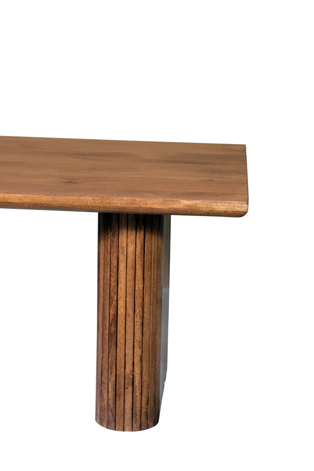 HomeRoots - Wholesale Console Table - 82" Brown Wood Double Pedestal Base Dining Table4