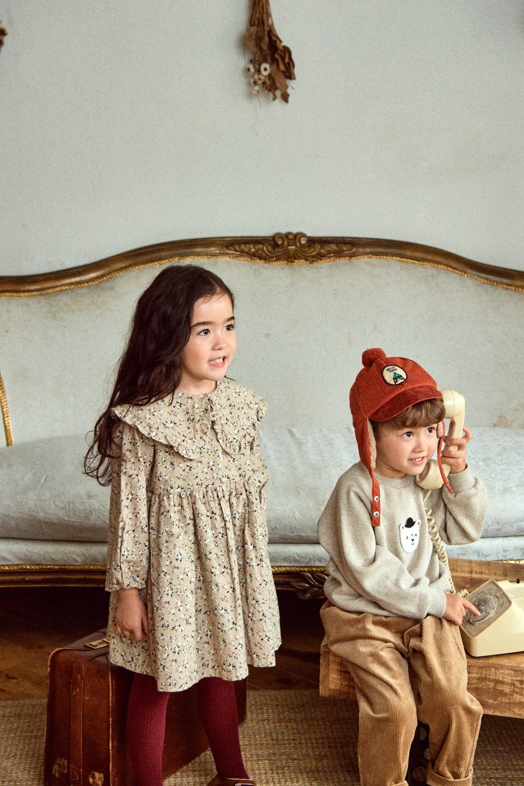 ToTo Heros - Wholesale Jurk - Kinderen - Bloemenprint jurk met kraag en mini tas5