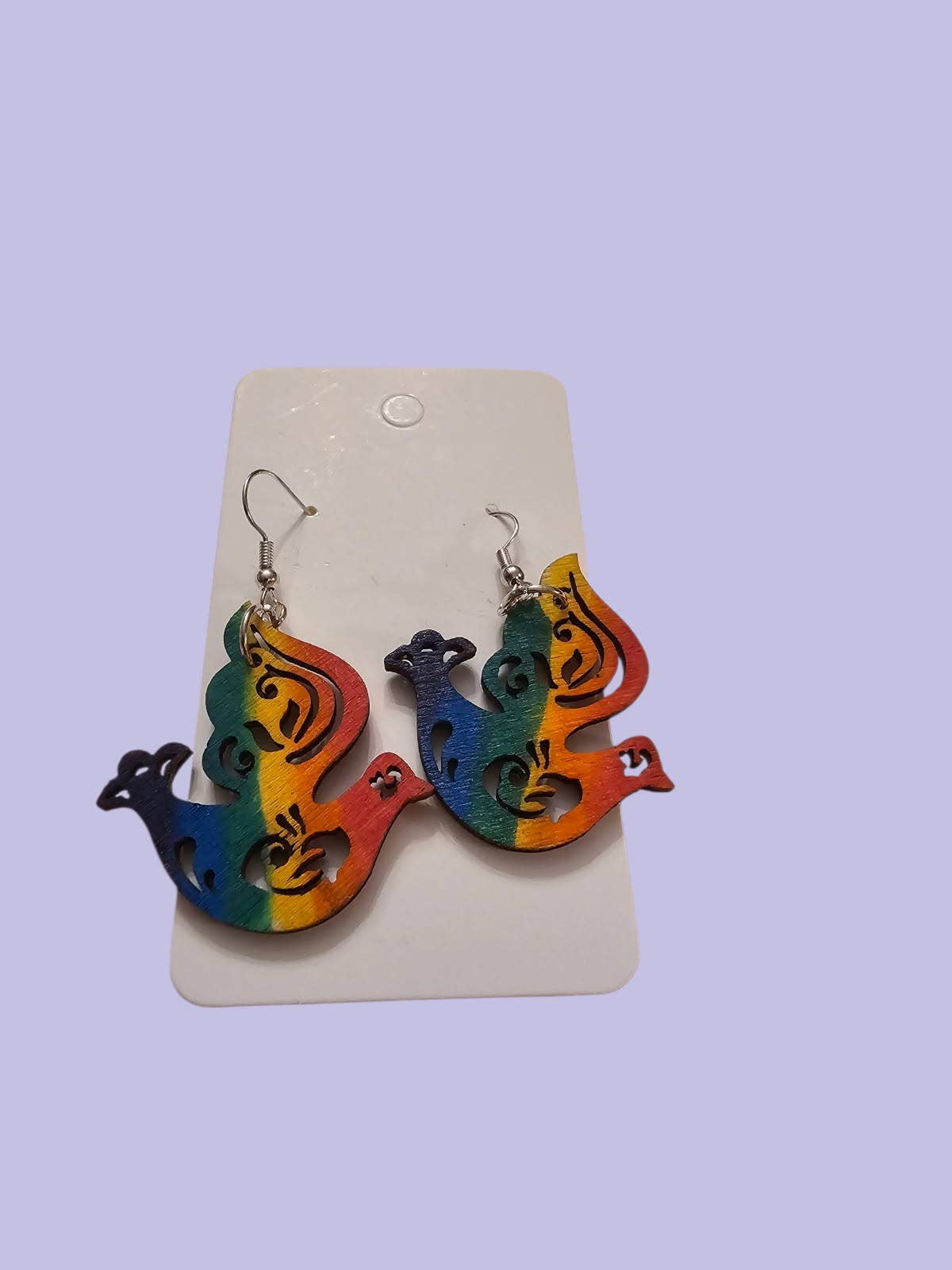Eclectic Judaica - Wholesale Dangle Earrings - Wooden Rainbow Earrings 5