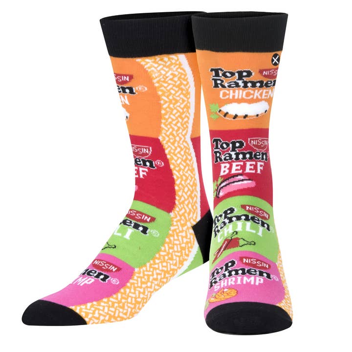 Top Ramen Stack Knit Socks for wholesale by Odd Sox