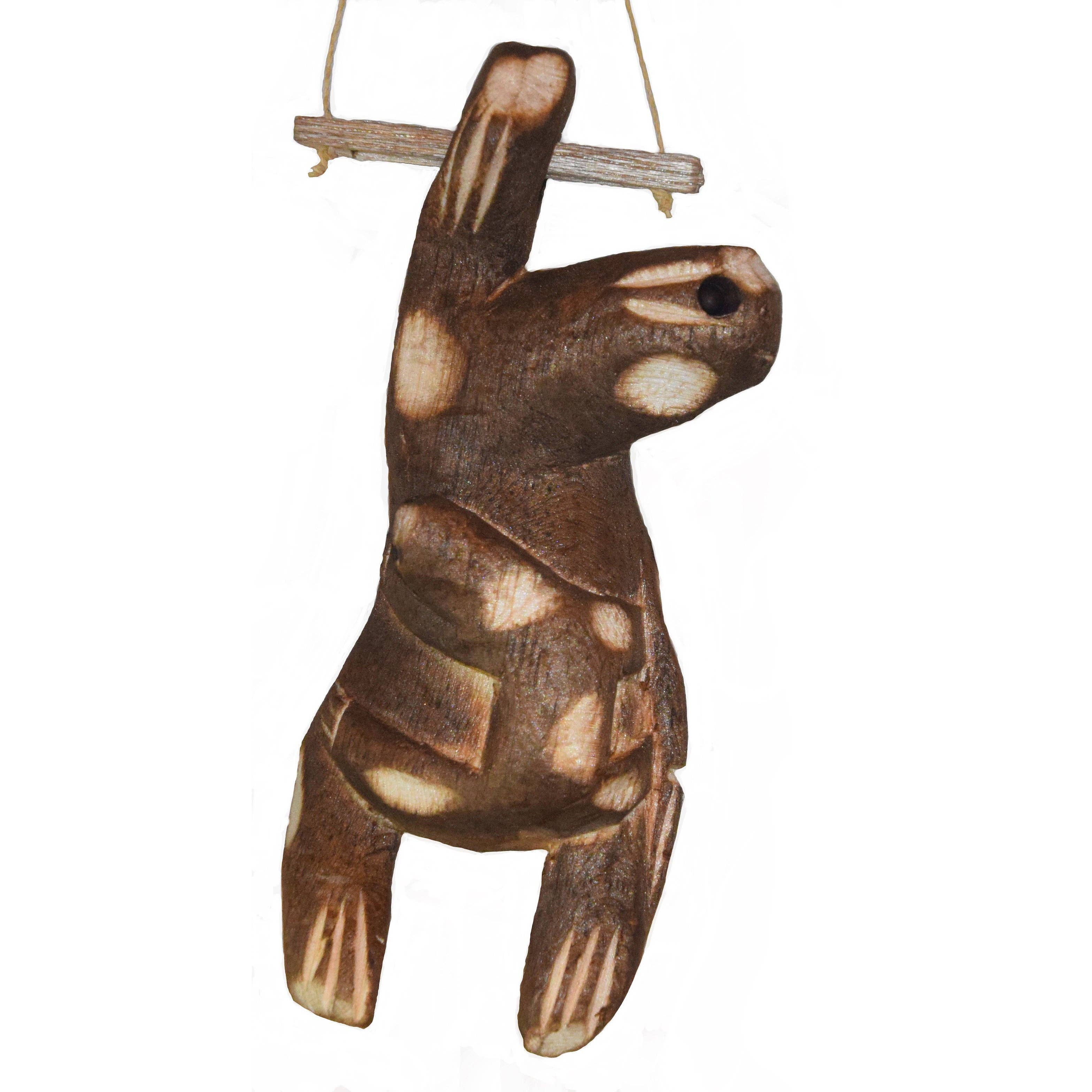 Amazon Ecology - Wholesale Ornament - SLOTH BALSA WOOD FAIR -TRADE ORNAMENT - CARVED BY PERUVIAN AMAZON ARTISAN1