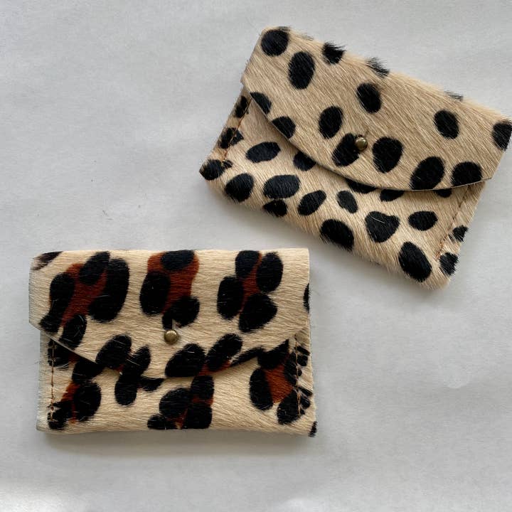 Leopard and Cheetah Card Wallet for wholesale by Hawks & Doves