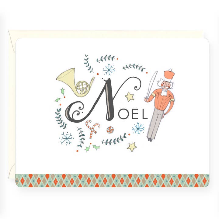 Holiday Nötknäpparen Noel Card - Boxed Set med 8 hälsningar för wholesale av H.macdo Paper Co.