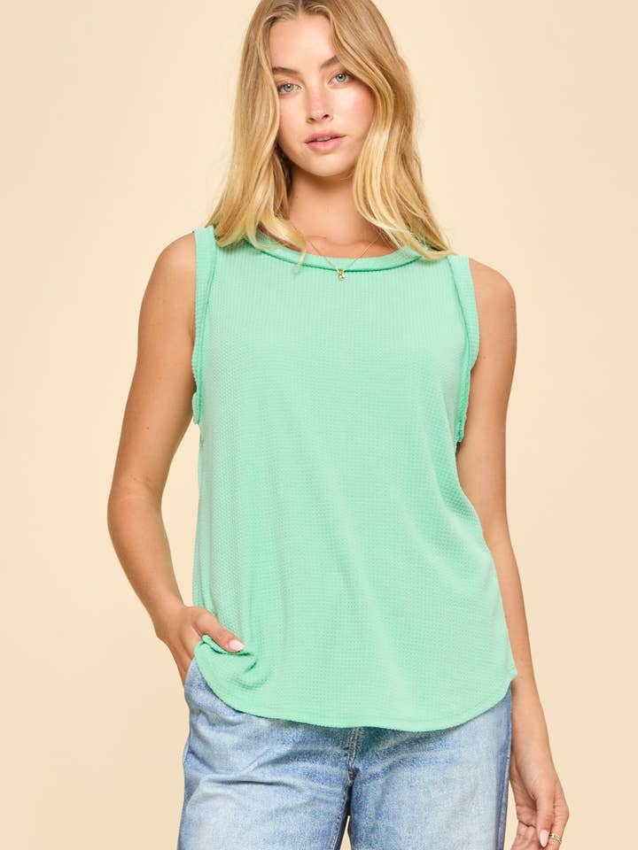 Round Neck Knit Tank Top for wholesale by Dear Scarlett