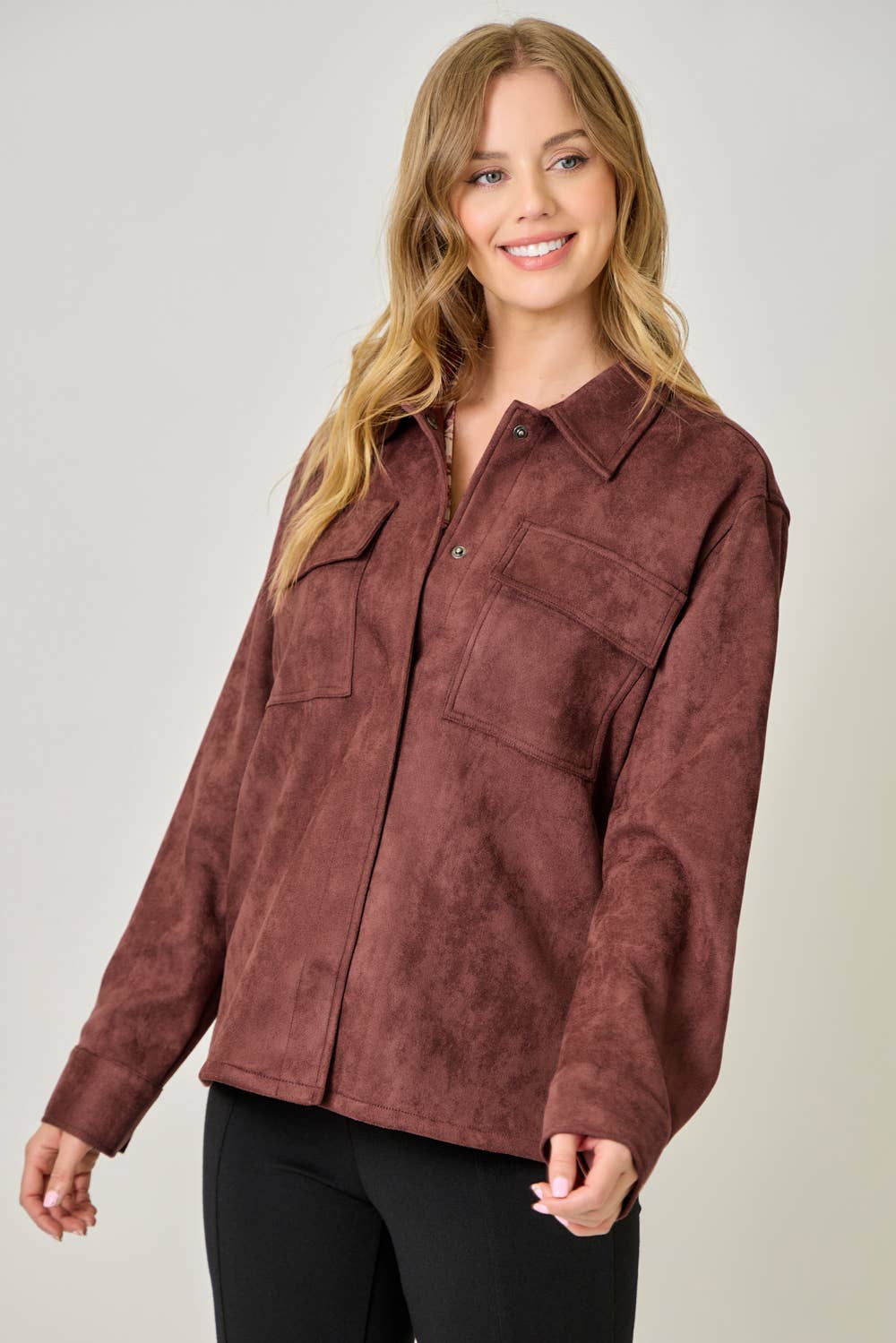 Mystree - Wholesale Shirt Jacket/Shacket - Women's - 61219 Suede Shacket17